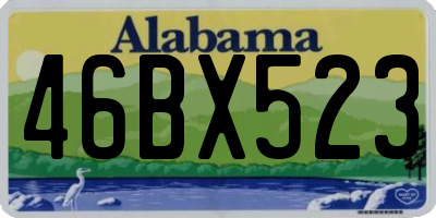 AL license plate 46BX523