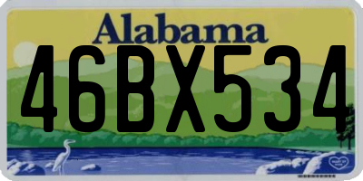 AL license plate 46BX534