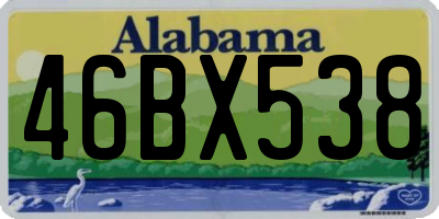 AL license plate 46BX538