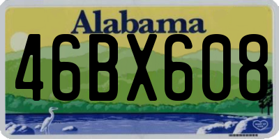 AL license plate 46BX608