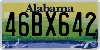 AL license plate 46BX642