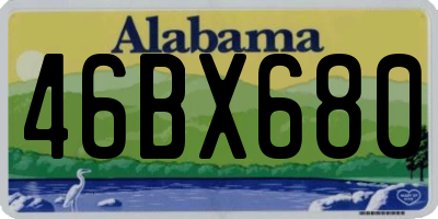 AL license plate 46BX680