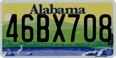 AL license plate 46BX708