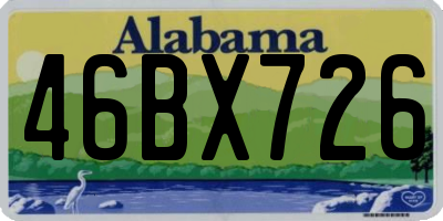 AL license plate 46BX726
