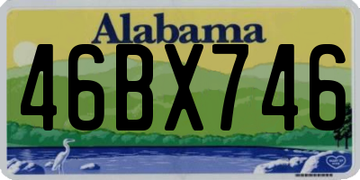AL license plate 46BX746