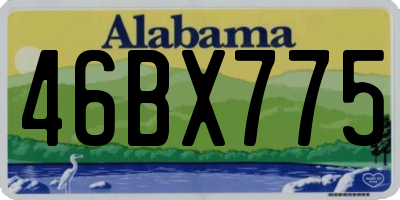 AL license plate 46BX775