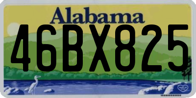 AL license plate 46BX825