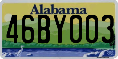 AL license plate 46BY003