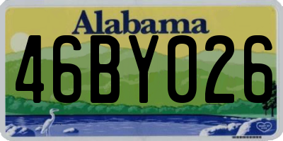 AL license plate 46BY026