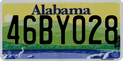 AL license plate 46BY028