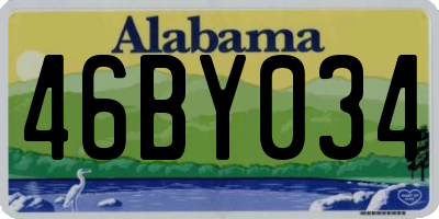 AL license plate 46BY034