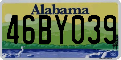AL license plate 46BY039