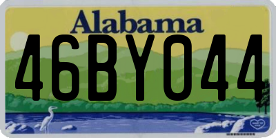 AL license plate 46BY044