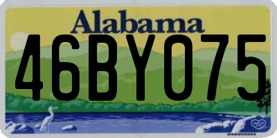 AL license plate 46BY075