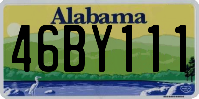 AL license plate 46BY111