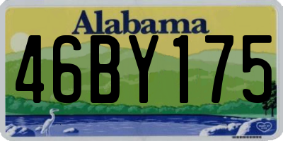 AL license plate 46BY175