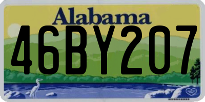 AL license plate 46BY207