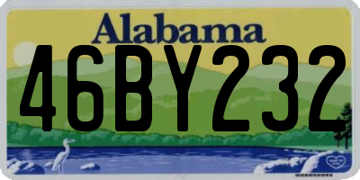 AL license plate 46BY232