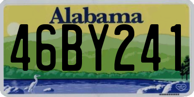 AL license plate 46BY241