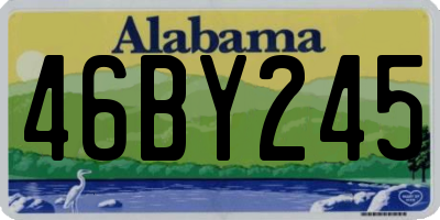 AL license plate 46BY245