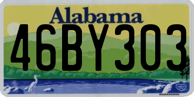 AL license plate 46BY303