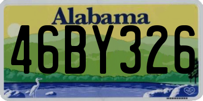 AL license plate 46BY326