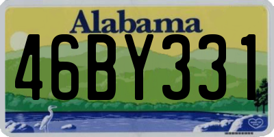AL license plate 46BY331