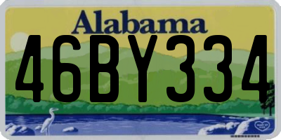 AL license plate 46BY334