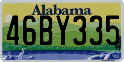 AL license plate 46BY335