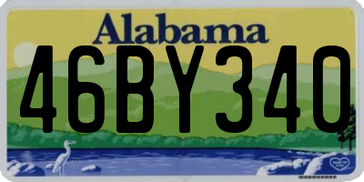 AL license plate 46BY340