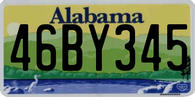 AL license plate 46BY345