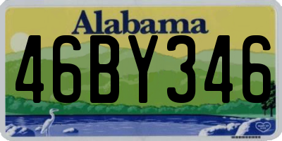 AL license plate 46BY346