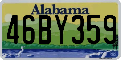 AL license plate 46BY359