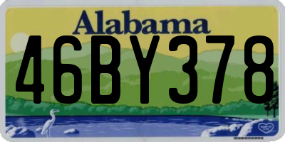 AL license plate 46BY378