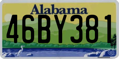 AL license plate 46BY381