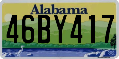 AL license plate 46BY417