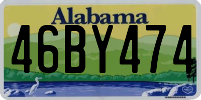AL license plate 46BY474