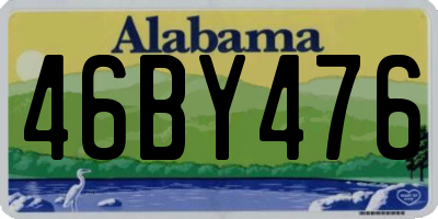 AL license plate 46BY476