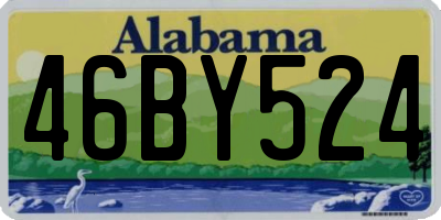 AL license plate 46BY524