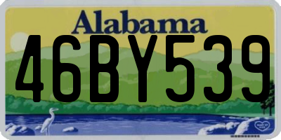 AL license plate 46BY539