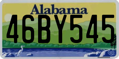AL license plate 46BY545