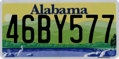 AL license plate 46BY577