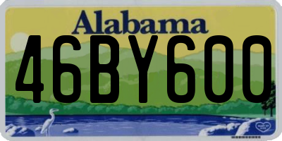 AL license plate 46BY600