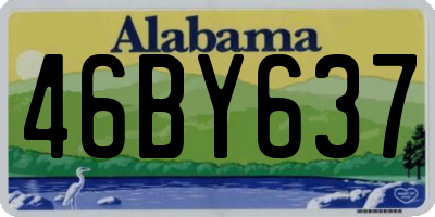 AL license plate 46BY637
