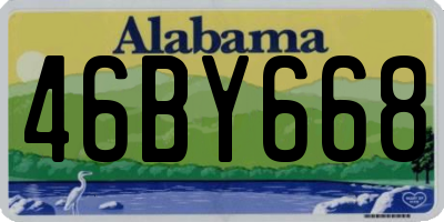 AL license plate 46BY668