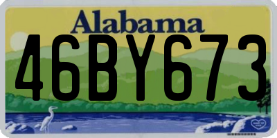 AL license plate 46BY673