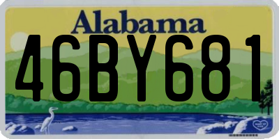 AL license plate 46BY681