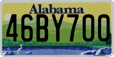 AL license plate 46BY700