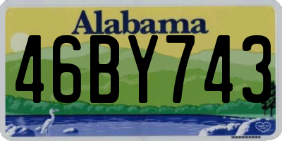 AL license plate 46BY743