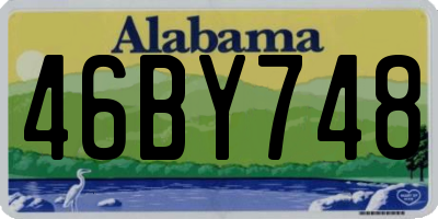 AL license plate 46BY748